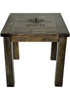 Imperial New Orleans Saints Reclaimed Black End Table
