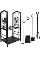 Vegas Golden Knights Wood Holder and Tool Set Fire Pit Supplies