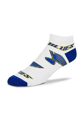 St Louis Blues Allover Logo Womens No Show Socks