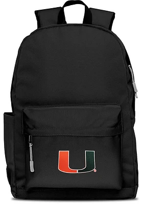 Miami Hurricanes Black Campus Laptop Backpack