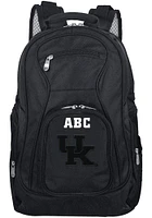 Kentucky Wildcats Black Personalized Monogram Premium Tonal Backpack