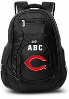 Cincinnati Reds Black Personalized Monogram Premium Backpack