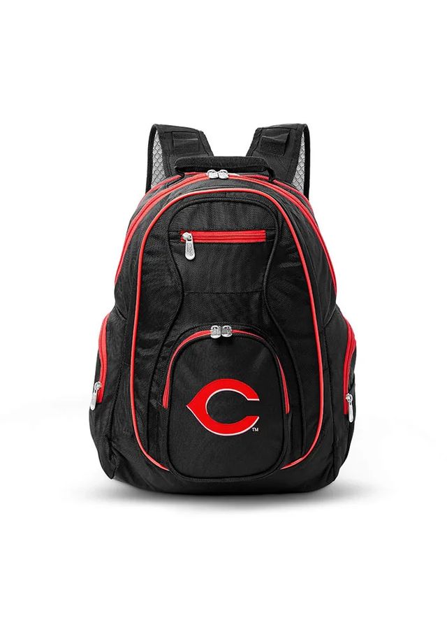 Cincinnati Reds Black 19 Laptop Red Trim Backpack