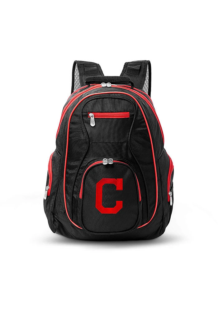 Cleveland Guardians Black 19 Laptop Red Trim Backpack
