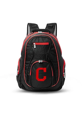 Cleveland Guardians Black 19 Laptop Red Trim Backpack
