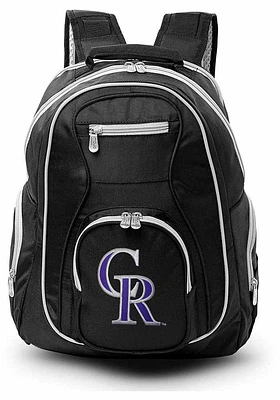 Colorado Rockies Black 19 Laptop Grey Trim Backpack