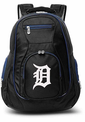 Detroit Tigers Black 19 Laptop Blue Trim Backpack