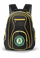 Oakland Athletics Black 19 Laptop Yellow Trim Backpack