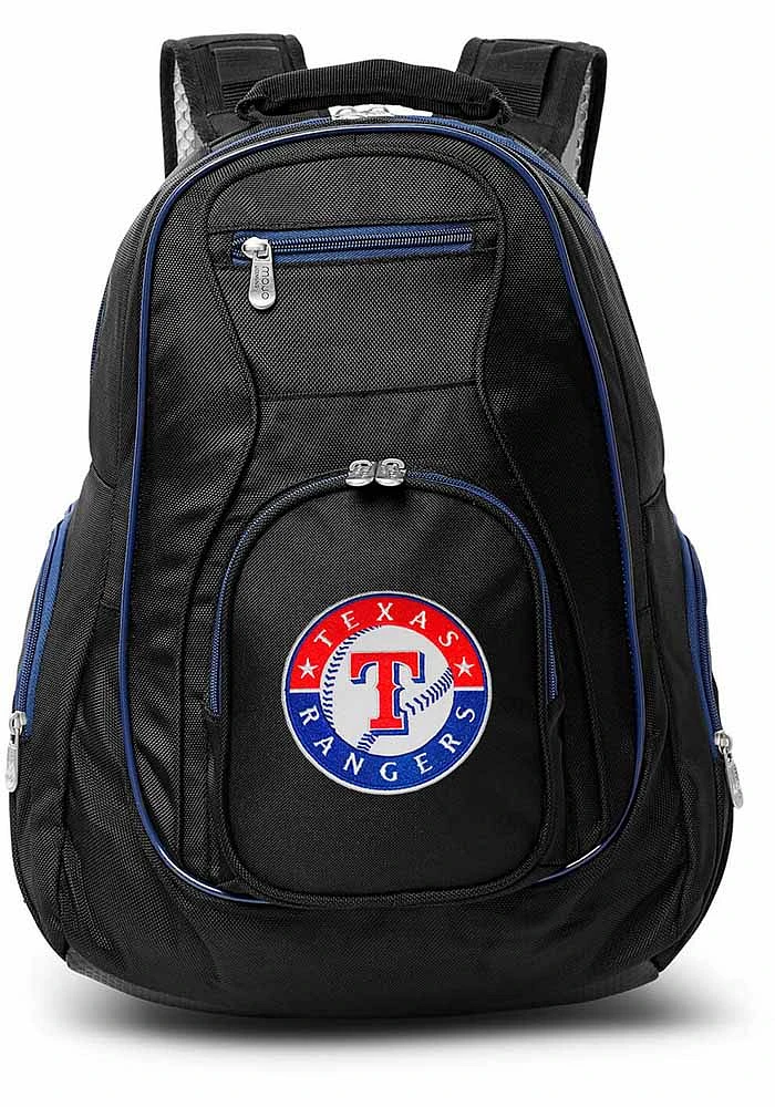 Texas Rangers Black 19 Laptop Blue Trim Backpack