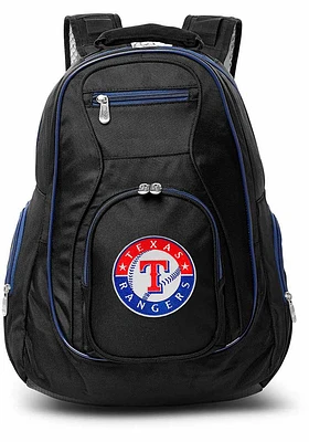 Texas Rangers Black 19 Laptop Blue Trim Backpack