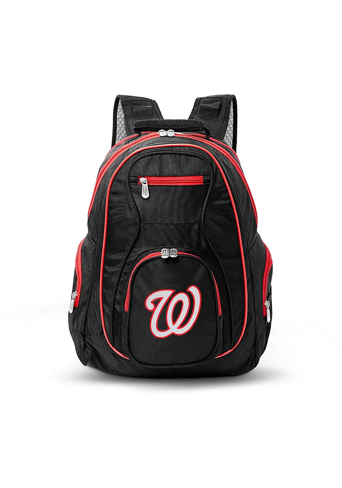 Washington Nationals Black 19 Laptop Red Trim Backpack