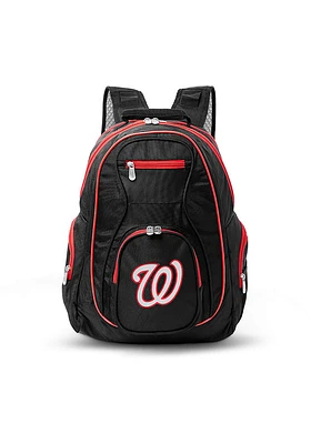Washington Nationals Black 19 Laptop Red Trim Backpack