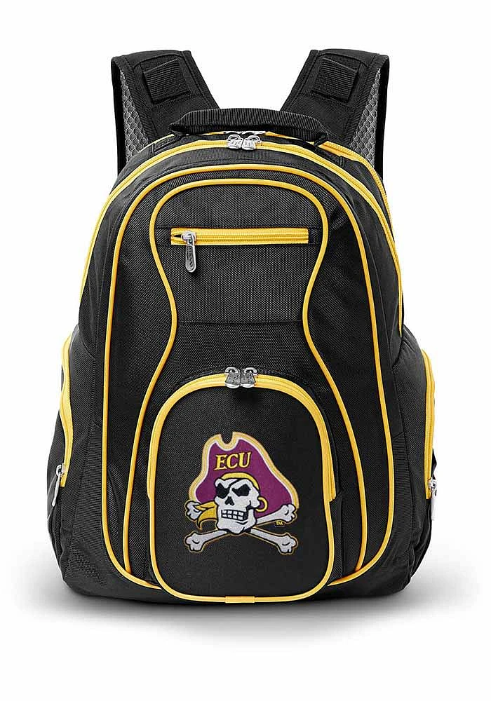 East Carolina Pirates Black 19 Laptop Yellow Trim Backpack