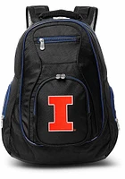 19 Laptop Blue Trim Illinois Fighting Illini Backpack - Black