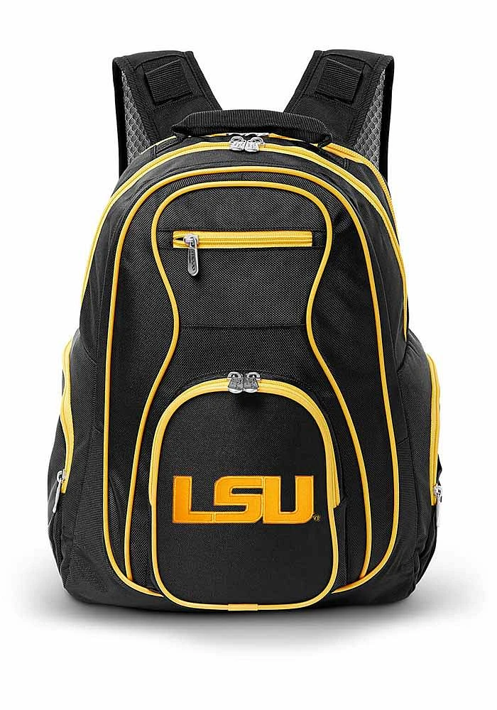 LSU Tigers Black 19 Laptop Yellow Trim Backpack
