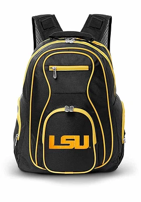 LSU Tigers Black 19 Laptop Yellow Trim Backpack