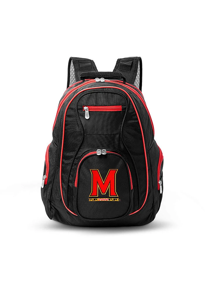 19 Laptop Red Trim Maryland Terrapins Backpack - Black