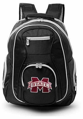Mississippi State Bulldogs Black 19 Laptop Grey Trim Backpack