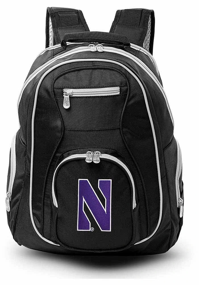19 Laptop Grey Trim Northwestern Wildcats Backpack - Black