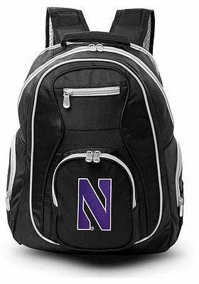 19 Laptop Grey Trim Northwestern Wildcats Backpack - Black