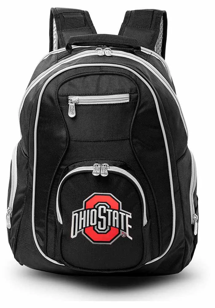 Ohio State Buckeyes Black 19 Laptop Grey Trim Backpack