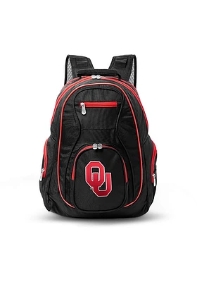 Oklahoma Sooners Black 19 Laptop Red Trim Backpack