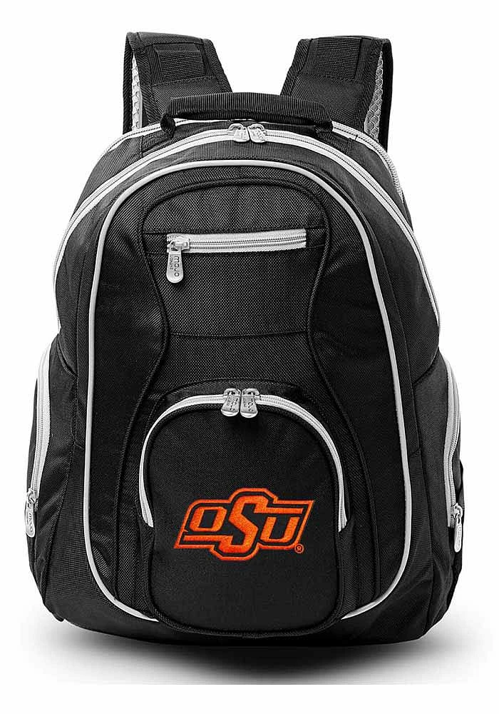 Oklahoma State Cowboys Black 19 Laptop Grey Trim Backpack