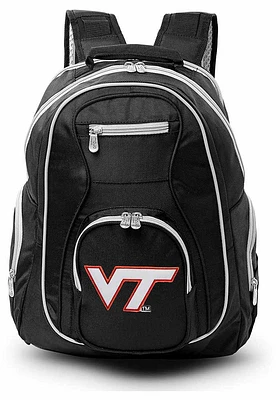 Virginia Tech Hokies Black 19 Laptop Grey Trim Backpack
