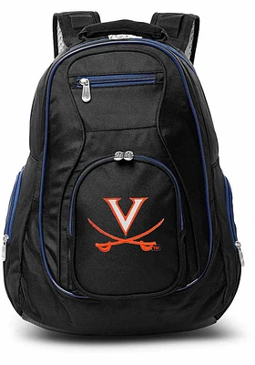 Virginia Cavaliers Black 19 Laptop Blue Trim Backpack