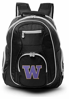 19 Laptop Grey Trim Washington Huskies Backpack - Black