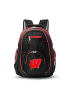19 Laptop Red Trim Wisconsin Badgers Backpack - Black