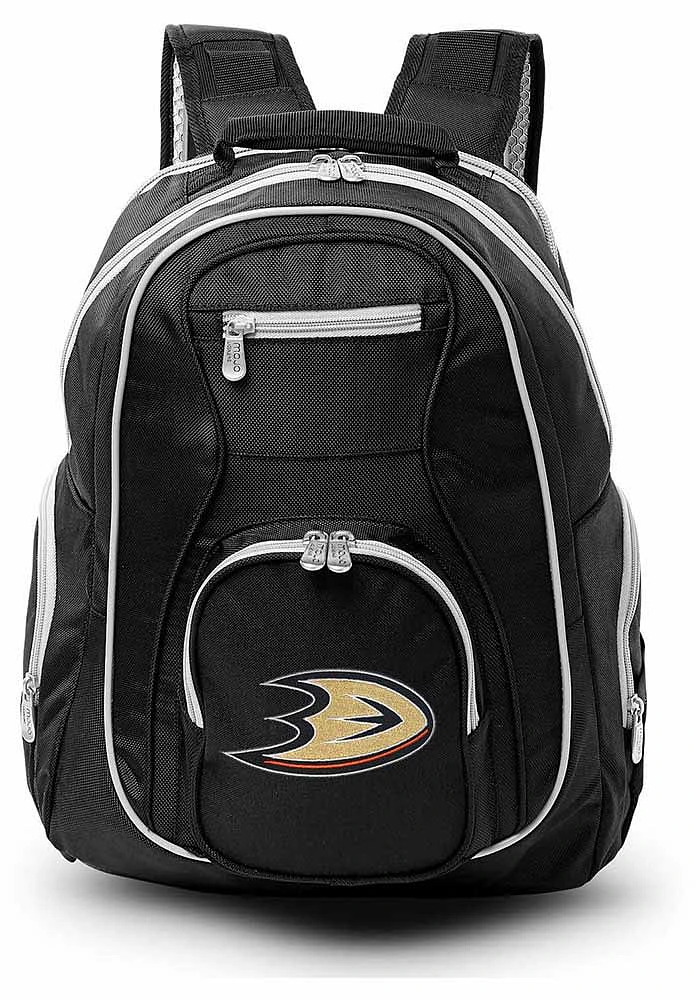 Anaheim Ducks Black 19 Laptop Grey Trim Backpack