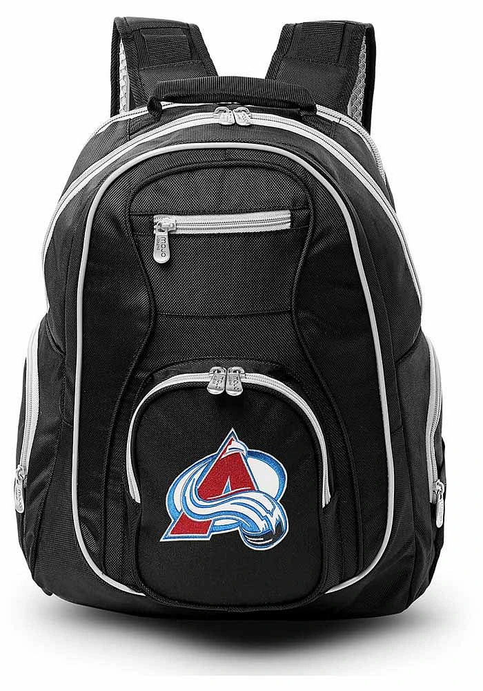 Colorado Avalanche Black 19 Laptop Grey Trim Backpack