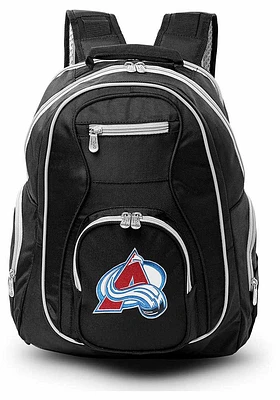 Colorado Avalanche Black 19 Laptop Grey Trim Backpack