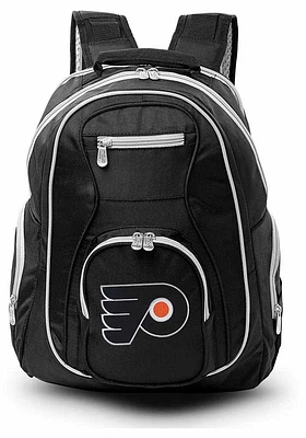 Philadelphia Flyers Black 19 Laptop Grey Trim Backpack