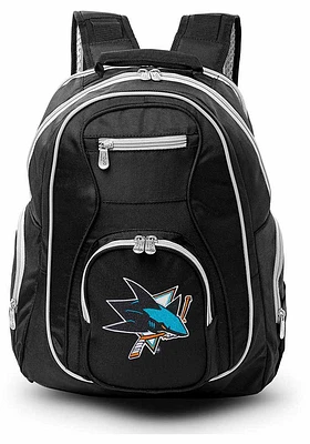 San Jose Sharks Black 19 Laptop Grey Trim Backpack