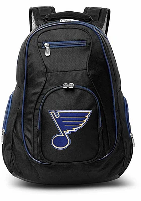 St Louis Blues Black 19 Laptop Blue Trim Backpack
