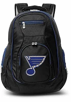 St Louis Blues Black 19 Laptop Blue Trim Backpack