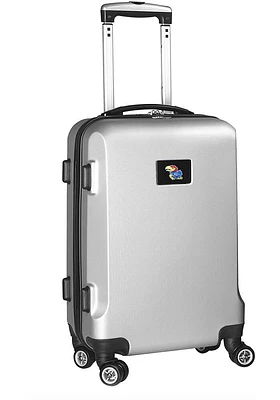 Kansas Jayhawks Silver 20 Hard Shell Carry On Luggage
