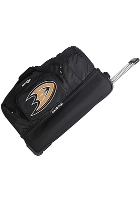 Anaheim Ducks Black Rolling Duffel Luggage
