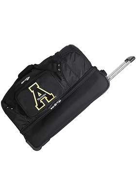 Appalachian State Mountaineers Black Rolling Duffel Luggage