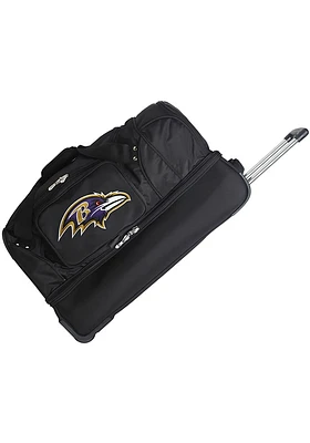 Baltimore Ravens Black Rolling Duffel Luggage