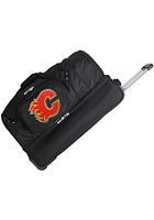 Calgary Flames Black Rolling Duffel Luggage