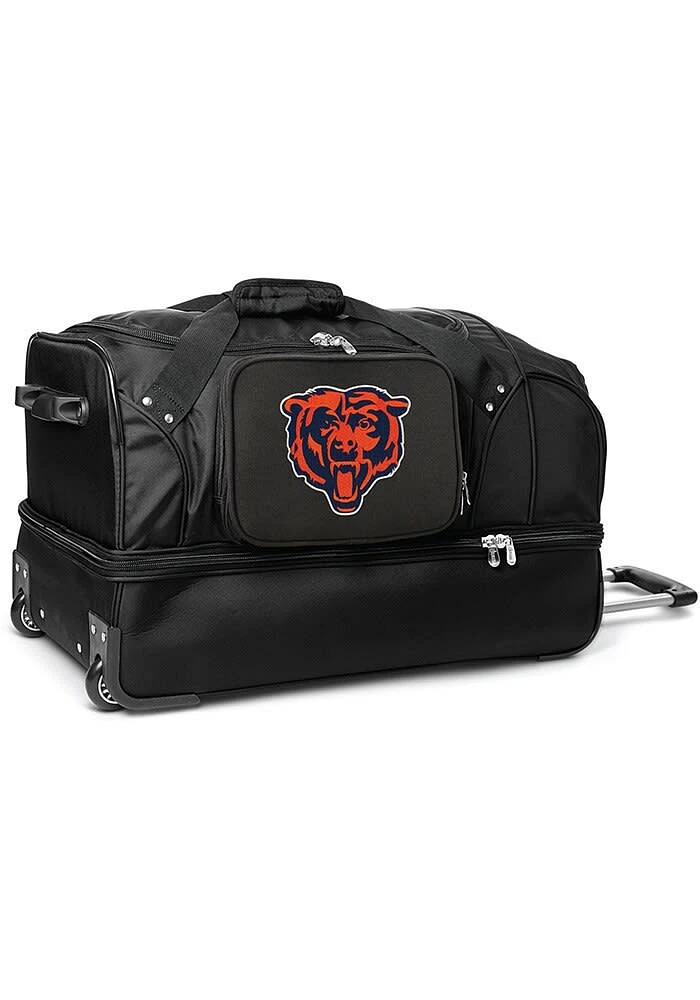 Chicago Bears Black Rolling Duffel Luggage