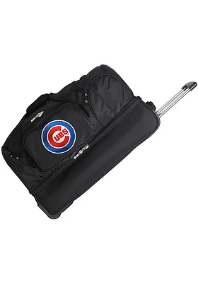 Chicago Cubs Black Rolling Duffel Luggage