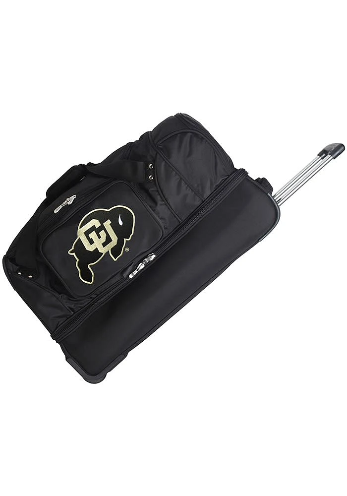 Colorado Buffaloes Black Rolling Duffel Luggage