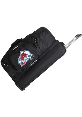 Colorado Avalanche Black Rolling Duffel Luggage