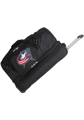 Columbus Blue Jackets Black Rolling Duffel Luggage