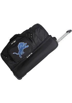 Detroit Lions Black 27 Rolling Duffel Luggage