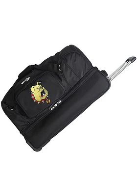 Ferris State Bulldogs Black Rolling Duffel Luggage